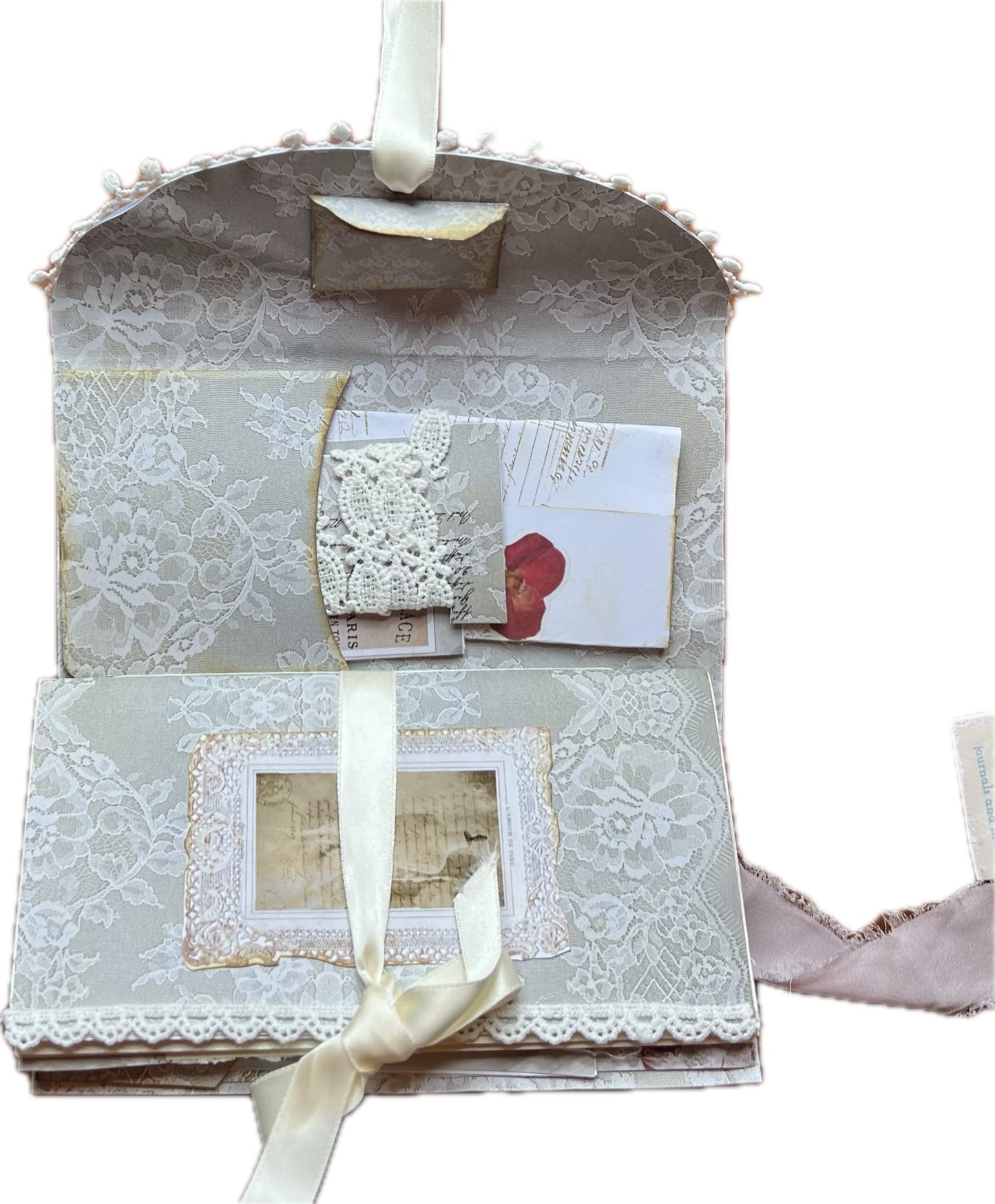 Shabby Lace Folio With Mini Journal